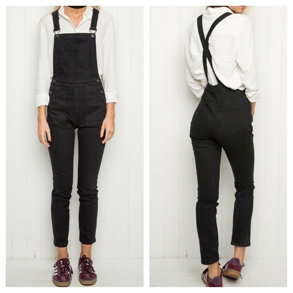 Brandy Melville Pants - Brandy Melville Uma Black Denim Overalls